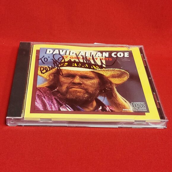 David Allan Coe 17 Greatest Hits CD Signed 1985 - Picture 3 of 8